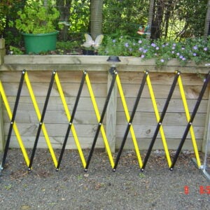 A compact XPANDO barrier from E S Barriers set up in an outdoor location, ideal for safety and restricted access.